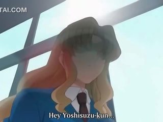 Anime school gangbang with innocent teen schoolgirl