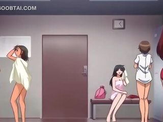 Big titted anime x rated film bomb jumps pecker on the floor