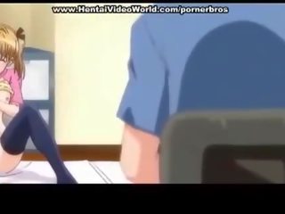 Anime teen damsel goes ahead fun fuck in bed
