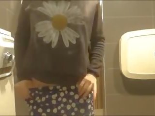 Young Asian daughter Masturbating in Mall Bathroom: dirty movie ed