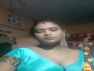 Tamil อินเดีย ผู้หญิงไซส์ใหญ่ สีน้ำเงิน silky blouse มีชีวิต, x ซึ่งได้ประเมิน ฟิล์ม 02